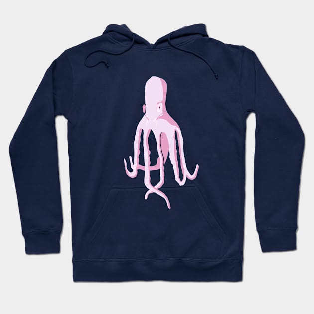 Pink Octopus Hoodie by haleyellenart